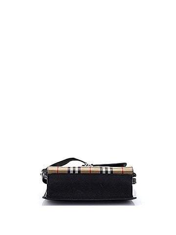 Burberry Macken Crossbody Bag Leather and Vintage Check Canvas Small (view 2)
