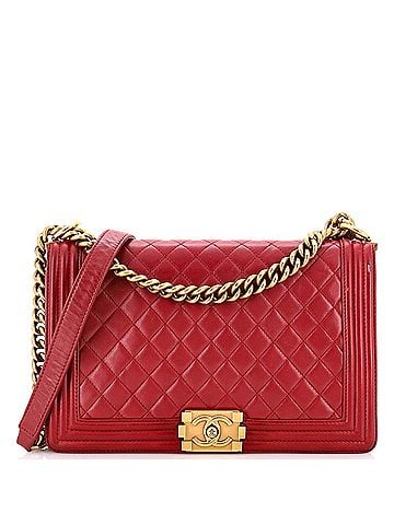 Chanel Boy Flap Bag Quilted Lambskin New Medium (view 1)