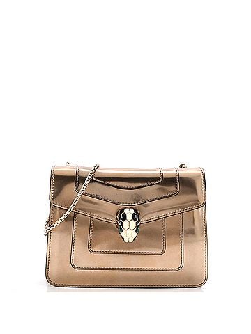 Bvlgari Serpenti Forever Square Shoulder Bag Metallic Leather Small (view 1)