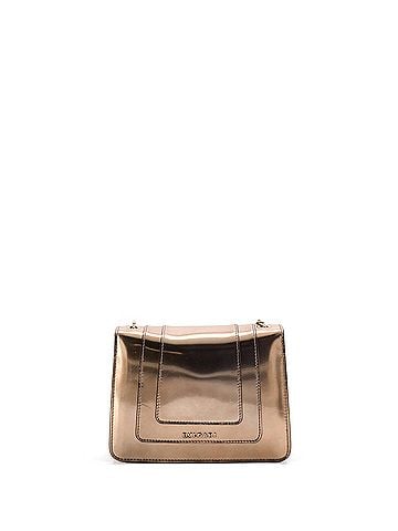 Bvlgari Serpenti Forever Square Shoulder Bag Metallic Leather Small (view 2)
