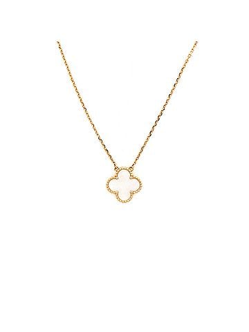 Van Cleef & Arpels Vintage Alhambra Pendant Necklace 18K Yellow Gold and Mother of Pearl (view 1)