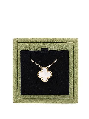 Van Cleef & Arpels Vintage Alhambra Pendant Necklace 18K Yellow Gold and Mother of Pearl (view 2)