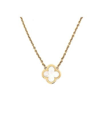 Van Cleef & Arpels Pure Alhambra Pendant Necklace 18K Yellow Gold and Mother of Pearl (view 1)