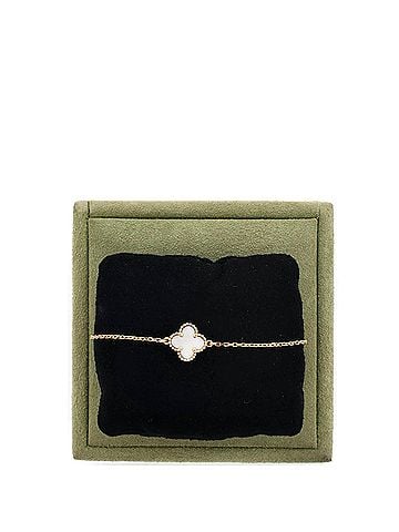 Van Cleef & Arpels Sweet Alhambra Bracelet 18K Yellow Gold and Mother of Pearl (view 2)