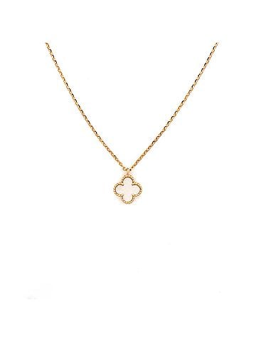 Van Cleef & Arpels Sweet Alhambra Pendant Necklace 18K Yellow Gold and Mother of Pearl (view 1)