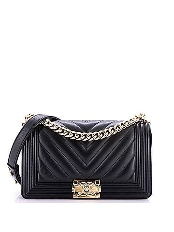 Chanel Boy Flap Bag Chevron Lambskin Old Medium (view 1)