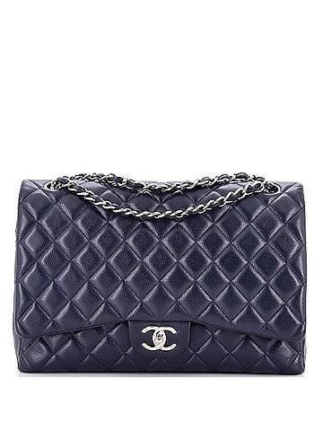 Chanel Classic Double Flap Bag Quilted Caviar Maxi (view 1)