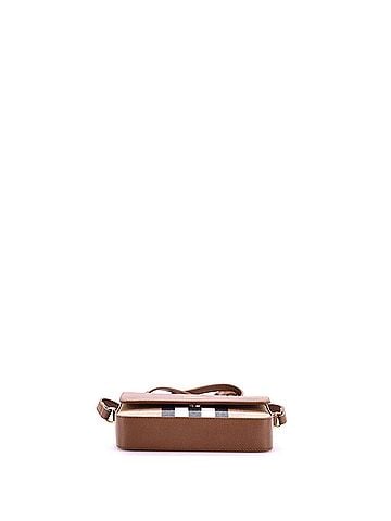 Burberry New Hampshire Shoulder Bag House Check Canvas and Leather Small (view 2)