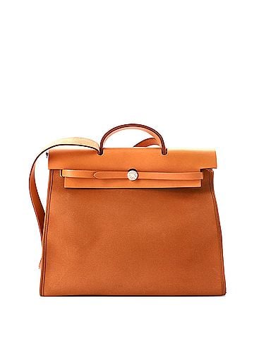 Hermès Herbag Zip Leather and Toile 39 (view 1)