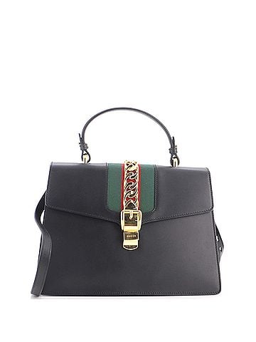 Gucci Sylvie Top Handle Bag Leather Medium (view 1)