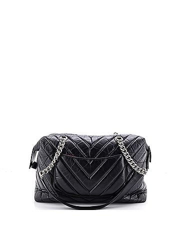 Chanel CC Bowling Bag Chevron Aged Calfskin Medium (view 2)