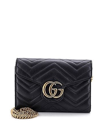 Gucci GG Marmont Chain Wallet Matelasse Leather Mini (view 1)