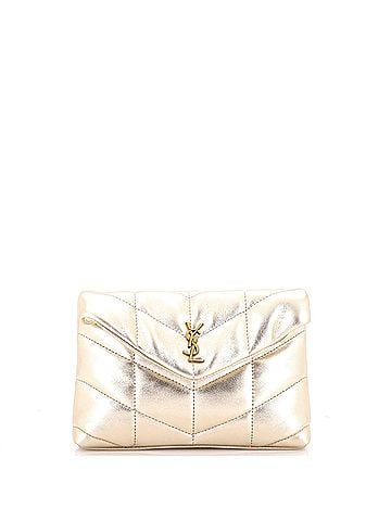 Saint Laurent LouLou Puffer Clutch Leather Small (view 1)