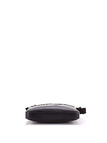 Gucci Front Zip Messenger GG Embossed Perforated Leather Small (view 2)