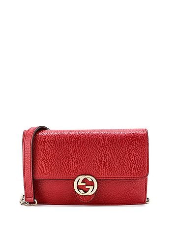 Gucci Interlocking Wallet on Chain Leather (view 1)