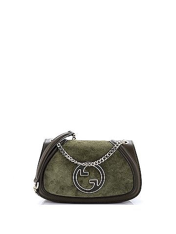 Gucci Blondie NM Chain Flap Bag Suede and Leather Small (view 1)