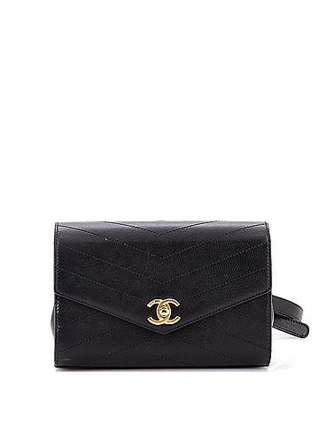 Chanel Coco Chevron Waist Bag Stitched Calfskin (view 1)