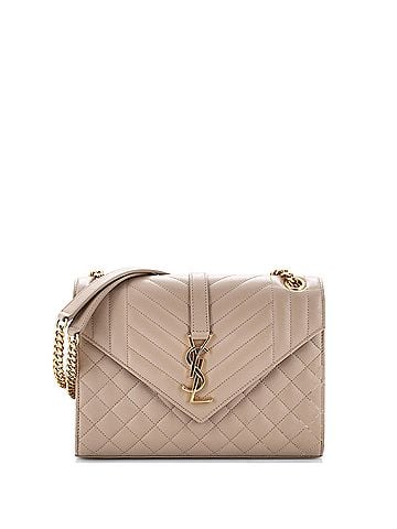 Saint Laurent Classic Monogram Envelope Satchel Mixed Matelasse Leather Medium (view 1)