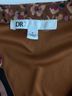 DR2 100% Polyester Floral Brown Pink Short Sleeve T-Shirt Size L - photo 3