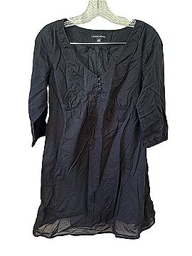 Banana Republic Navy V-Neck Tunic Dress Casual Dress (view 2)