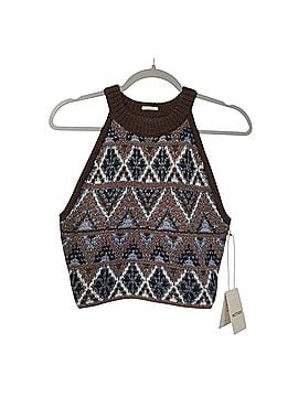 Mother Midnight Walk Halter Lone Star
Wetallic Alpaca Crop Top Sleeveless Top (view 2)