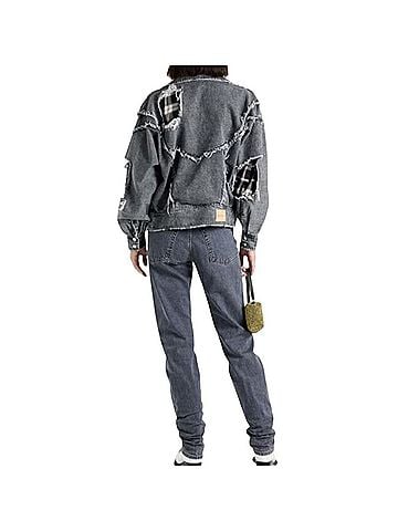 retrofête Ellie reversible distressed denim
jacket. Denim Jacket (view 2)