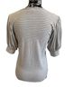 FRAME Stripes White Black Short Sleeve Blouse Size S - photo 4