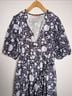 Oliphant Floral Gray Purple Casual Dress Size M - photo 5