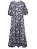 Oliphant Floral Gray Purple Casual Dress Size M - photo 2
