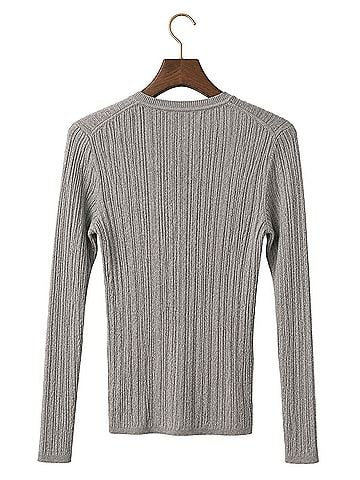 White House Black Market Lurex Henley Sweater Pullover Sweater (view 2)