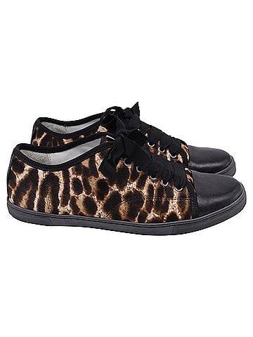 Lanvin Lanvin Leopard-Print Low-Top Sneakers in Brown Pony Hair (view 1)
