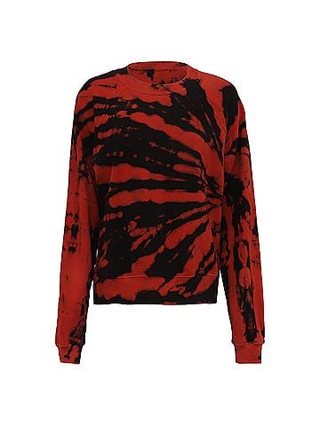 Proenza Schouler Proenza Schouler Tie Dye Print Sweater in Red Cotton (view 1)