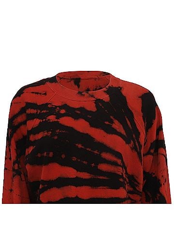 Proenza Schouler Proenza Schouler Tie Dye Print Sweater in Red Cotton (view 2)