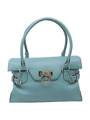 Salvatore Ferragamo Salvatorre Ferragamo Virna Gancini Bag in Light Blue Leather (view 1)