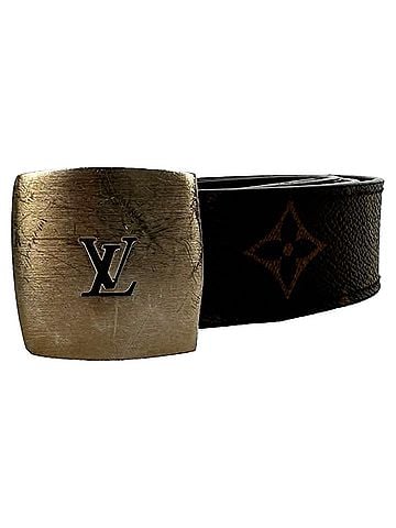 Louis Vuitton Louis Vuitton Vintage Monogram Buckled Belt in Brown Coated Canvas (view 1)