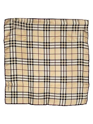 Burberry Burberry Nova Check Square Scarf in Beige Silk (view 1)