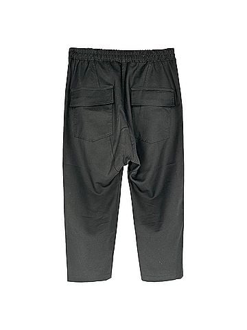Nili Lotan Nili Lotan Drawstring Straight-Leg Trousers in Black Wool (view 2)