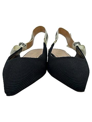 Christian Dior Dior J'Adior Slingback Ballet Flats in Black Polyester (view 2)