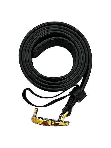 Gucci Gucci GG Marmont Buckled Thin Belt in Black Leather (view 2)