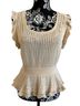 Paige Cream Knit Peplum Tank with Crochet Trim Top - photo 3