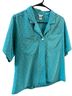 Paul Stanley 100% Silk Polka Dots Teal Button-Down Shirt Size 10 - photo 2