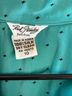 Paul Stanley 100% Silk Polka Dots Teal Button-Down Shirt Size 10 - photo 3