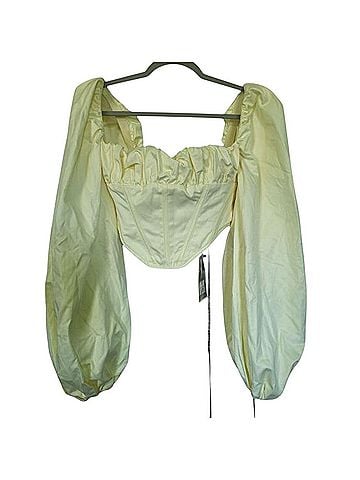 House of CB Miriam Lemon Balloon Sleeve
Corset Top - Short Sleeve Blouse (view 2)