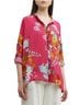 Johnny Was 100% Silk Floral Pink Red Blouse Size XL - photo 1