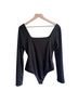 Lulus Solid Black Bodysuit Size XL - photo 2