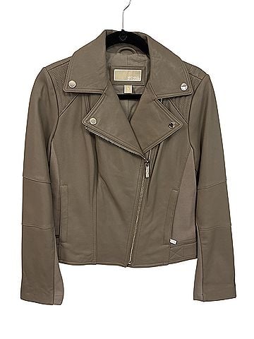 Michael Kors Faux Leather Jacket (view 1)