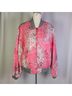 Free People 100% Lyocell 55% Cotton 5% Spandex 40% Polyester Paisley Floral Pink Gray Jacket Size M - photo 14
