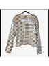 FRAME Stripes White Black Long Sleeve T-Shirt Size XL - photo 5