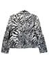 St. John Collection Zebra Print Animal Print Black White Silver Jacket Size 10 - photo 2