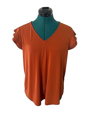 Adrianna Papell Short Sleeve Blouse (view 1)